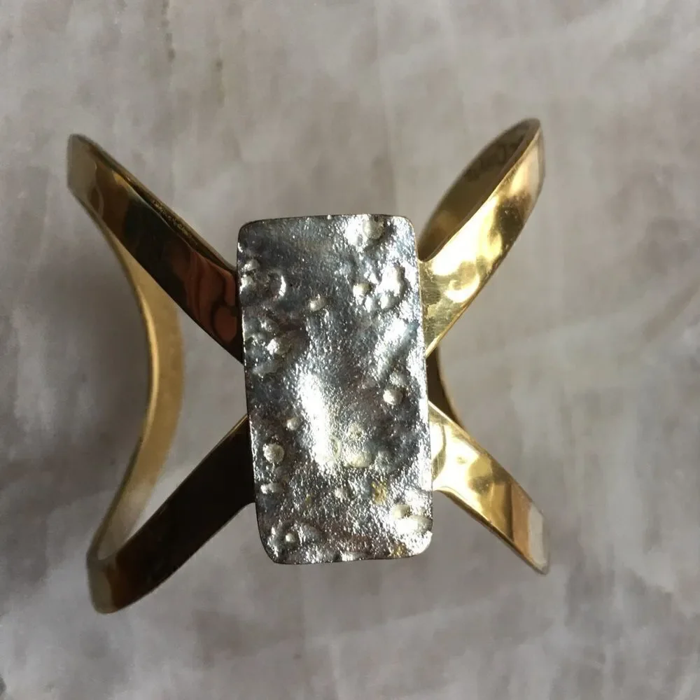 RUSTIC CUFF Golden Silver Cuff!